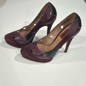 Missoni Multi suede/leather platform heels
